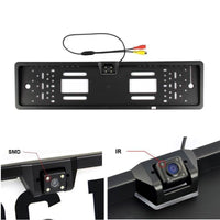 PORTATARGA CON TELECAMERA RETROMARCIA RETROCAMERA 4 LED AUTO VISIONE NOTTURNA