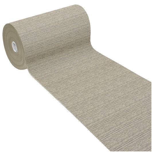 Tappeto Cucina Tinta Unita Striato 54x240 Cm Bordato Assorbente Passatoia Casa Antiscivolo Beige
