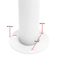 Blocco 5 cassette postali su gambe 5 ingressi in acciaio zincato bianco 16_0000040