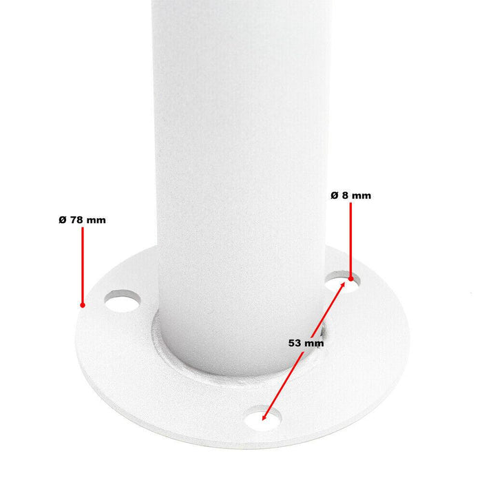 Blocco 5 cassette postali su gambe 5 ingressi in acciaio zincato bianco 16_0000040