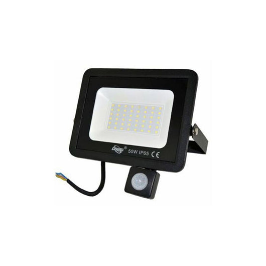 FARO LED FARETTO GIARDINO 50W LUCE FREDDA SENSORE MOVIMENTO CREPUSCOLARE