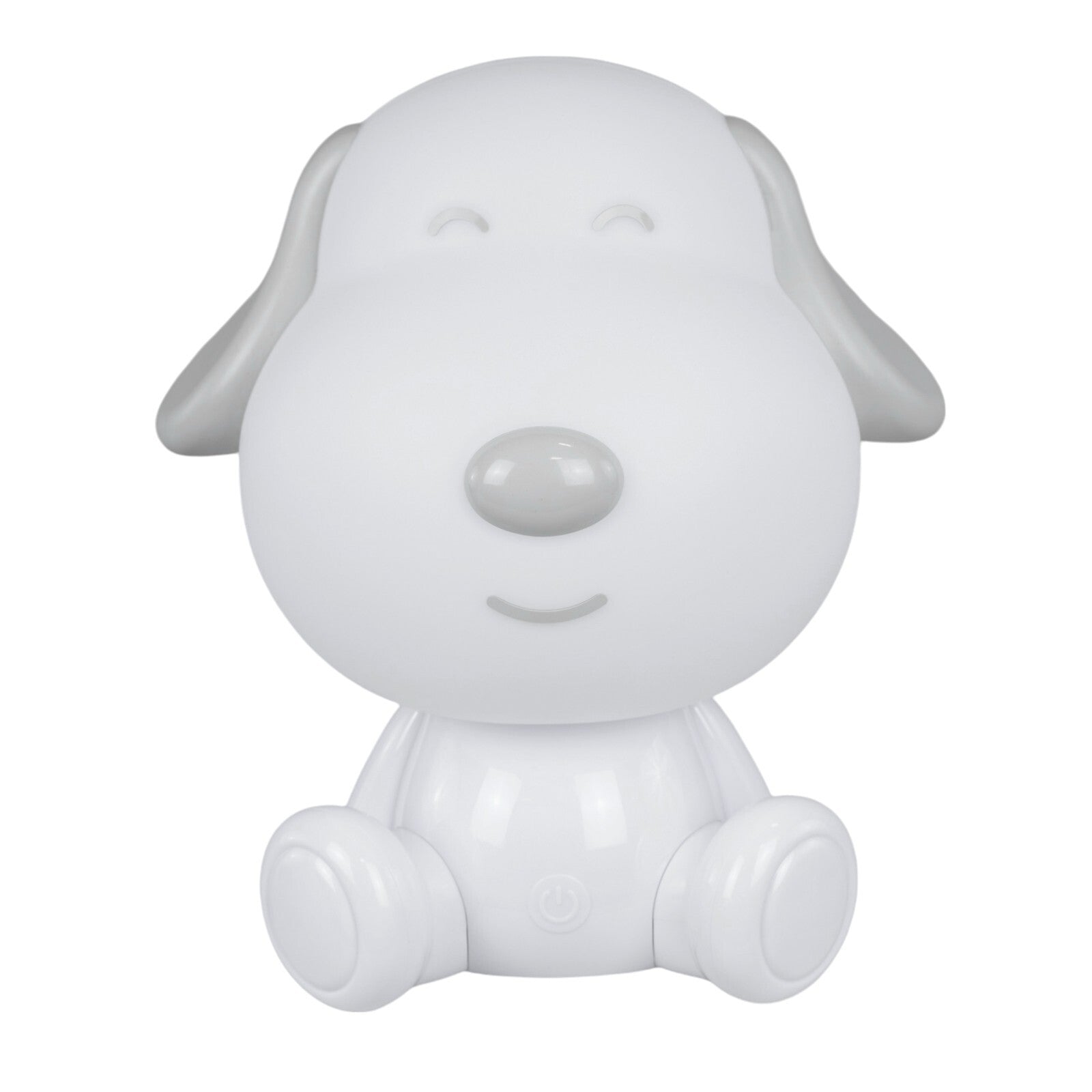 Lampada Touch Led Cane Regolabile Abat Jour Cameretta Comodino Bambini No Fili Ricarica Usb - Bianco