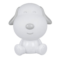 Lampada Touch Led Cane Regolabile Abat Jour Cameretta Comodino Bambini No Fili Ricarica Usb - Bianco