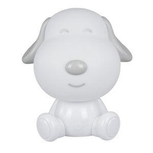 Lampada Touch Led Cane Regolabile Abat Jour Cameretta Comodino Bambini No Fili Ricarica Usb - Bianco