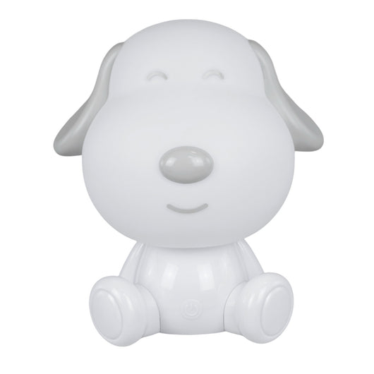 Lampada Touch Led Cane Regolabile Abat Jour Cameretta Comodino Bambini No Fili Ricarica Usb - Bianco