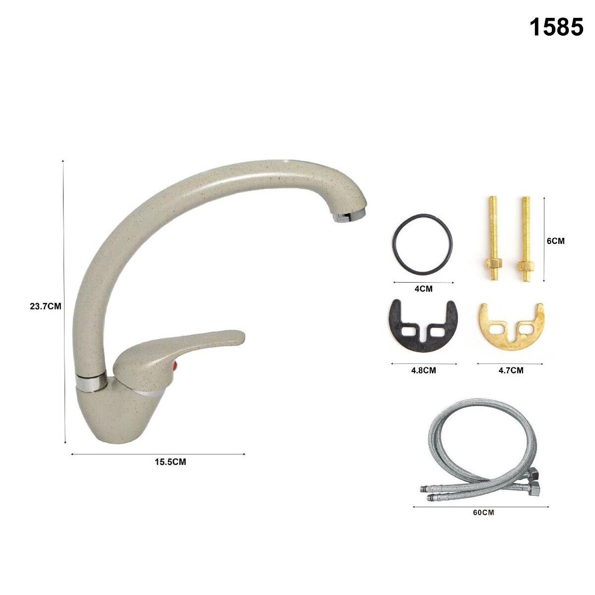 RUBINETTO MISCELATORE CASA LAVANDINO CUCINA MONTAGGIO CANNA ALTA PIETRA 1585