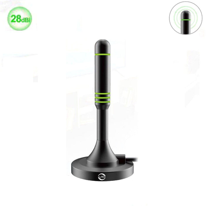 ANTENNA DIGITALE TERRESTRE PORTATILE BASE MAGNETICA DVB-T 28DB AUTO CAMPER CASA