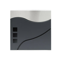 Cassetta postale di design con porta giornali, acciaio inox antracite 16_0000097