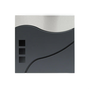 Cassetta postale di design con porta giornali, acciaio inox antracite 16_0000097
