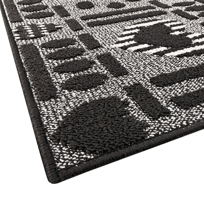 Tappeto Cucina Antiscivolo Cuori 3D Lavabile Moderno Assorbente Grigio 57x270 cm