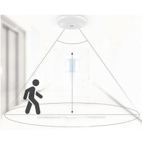 PLAFONIERA LED SOFFITTO ROTONDA 15W LUCE FREDDA SENSORE MOVIMENTO INFRAROSSI 174