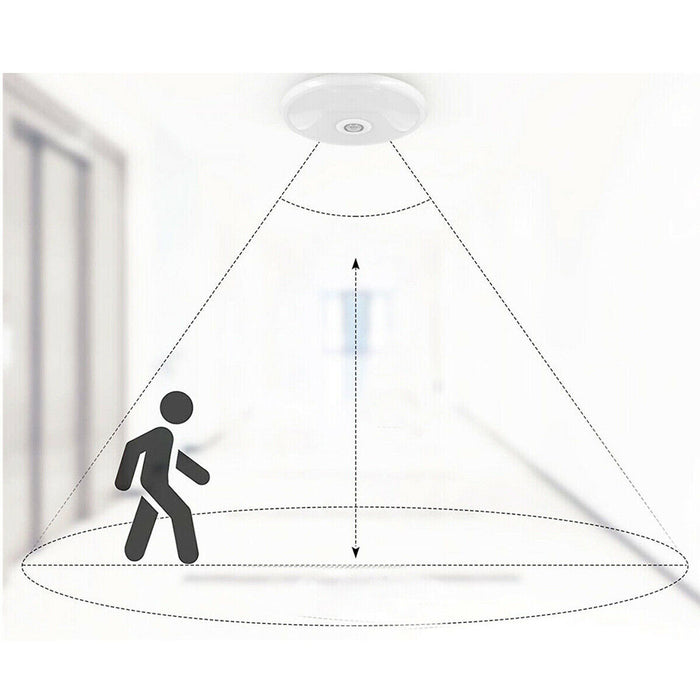 PLAFONIERA LED SOFFITTO ROTONDA 15W LUCE FREDDA SENSORE MOVIMENTO INFRAROSSI 174