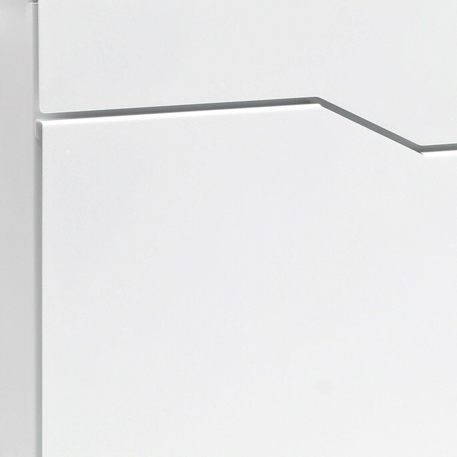 Cassetta postale di design bianca da parete portariviste per giornali in acciaio zincato 37 x 37 x 10,5 cm bianco 16_0000091