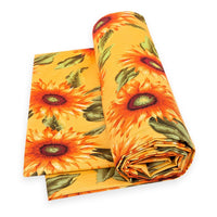 Tessuto Stoffa Girasoli Cotone Cucito Arredo Rivestimento Foderare Cuscini Divani 2,8x10 Mt Giallo