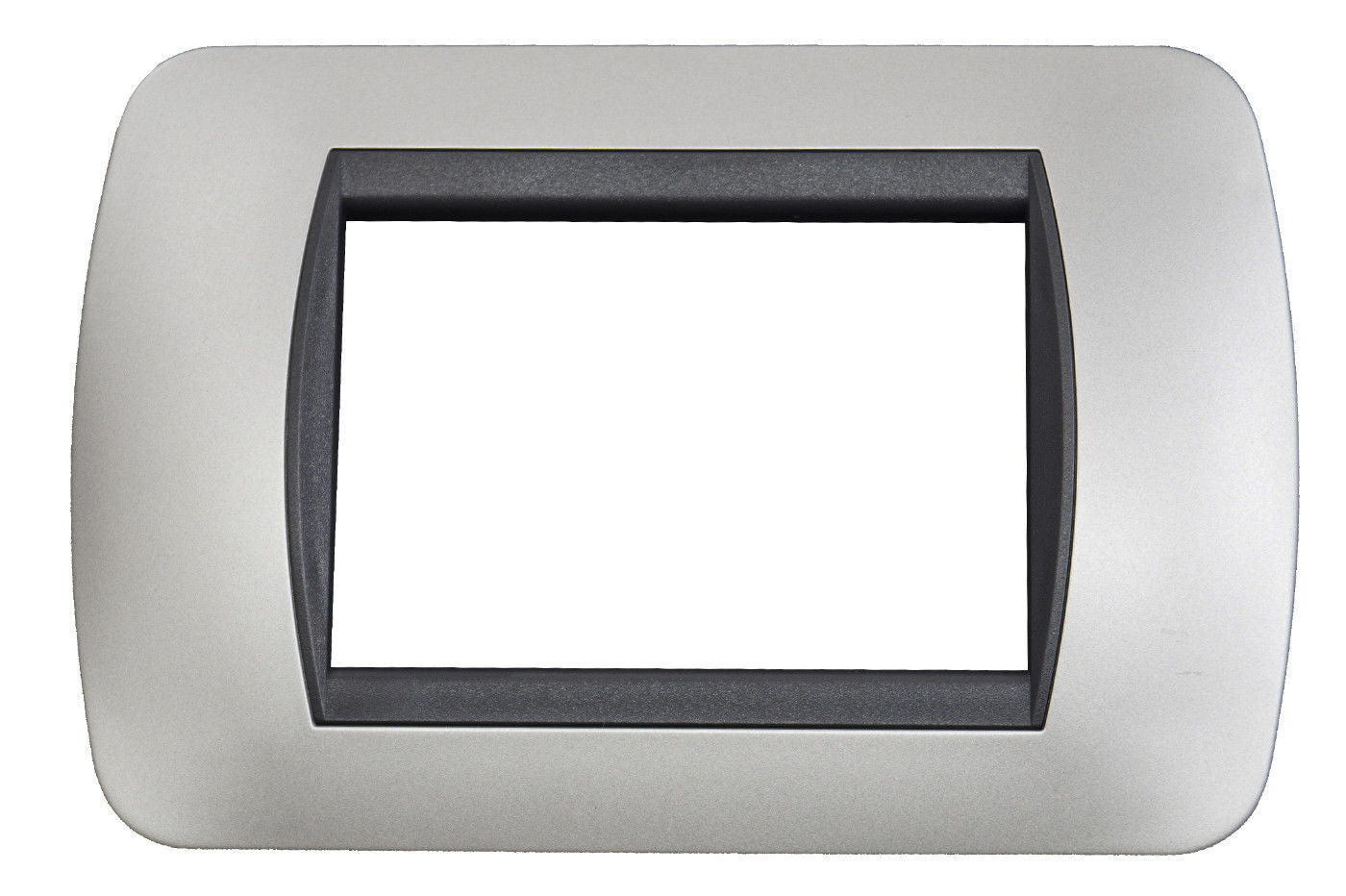 PLACCHETTA PLACCA SILVER COMPATIBILE LIVING 3 POSTI COPRI INTERRUTTORE CL 119-02