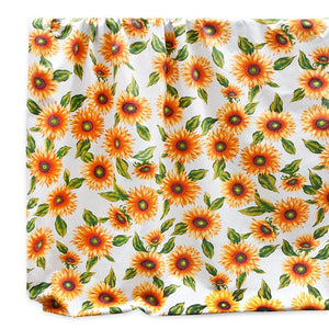 Tessuto Stoffa Girasoli Cotone Cucito Arredo Rivestimento Foderare Cuscini Divani 2,8x10 Mt Bianco