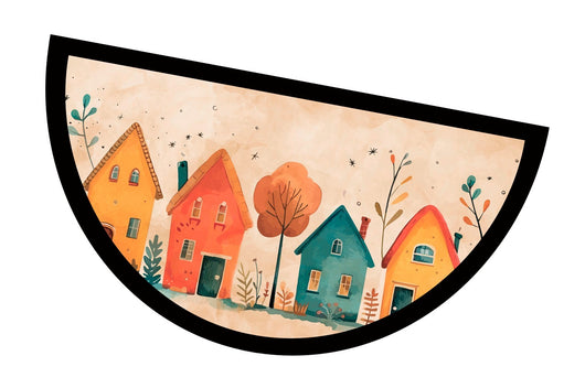 Zerbino Gomma Sostenibile 40X70 Antiscivolo Ingresso Interno Esterno Moderno Semiluna Dis.MC