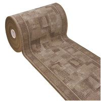 Passatoia Scala Scalinata Ingresso 67x180 Cm Bordata Tappeto Corridoio Gradini Antiscivolo Marrone