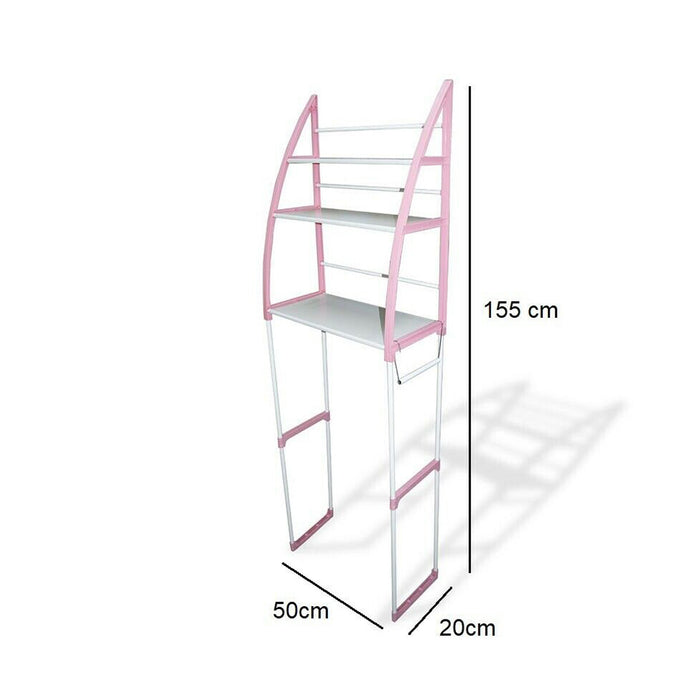 ORGANIZER CON 3 MENSOLE SCAFFALE SOPRA WC BAGNO SALVASPAZIO PORTAOGGETTI