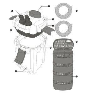 Pompa filtro per acquario biologico da esterno 2.000 litri all'ora 45 Watt con UVC da 9 Watt e 4 fasi 16_0001757
