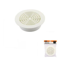 GRIGLIA AERAZIONE 115MM TONDA PLASTICA BIANCA VENTILAZIONE CASA 71398