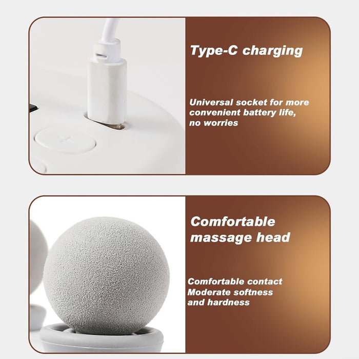 PISTOLA MASSAGGIO PERCUSSIONE A 4 TESTE SCHIENA GAMBE COLLO ALLEVIA IL DOLORE