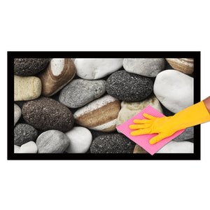 Zerbino Ingresso 40X70 cm Gomma Sostenibile Antiscivolo Pietre Mosaico Maioliche DIS_E