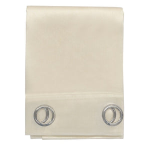 Tenda Porta Finestra 140x280 Cm Raso Sintetico 1 Pannello Coprente Occhielli Acciaio Beige