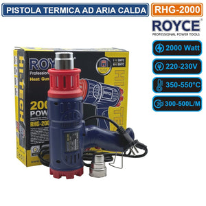 PISTOLA TERMICA ARIA CALDA 2000W SVERNICIATORE DOPPIO SELETTORE TEMPERATURA