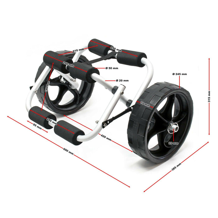 Carrello pieghevole in alluminio ruota da 45 kg cinghia lampada in PU fissaggio in nylon 16_0002562