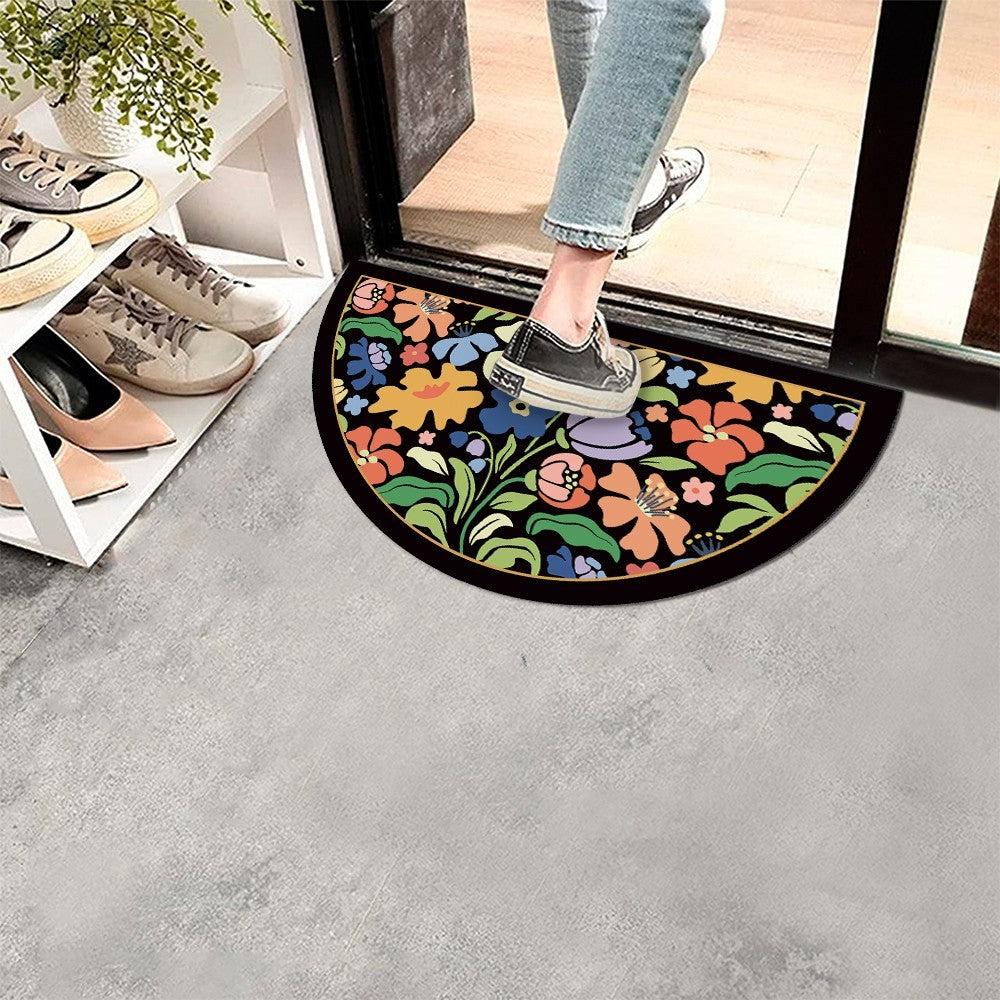 Zerbino Gomma Sostenibile 40X70 Antiscivolo Ingresso Interno Esterno Moderno Semiluna Dis.MD