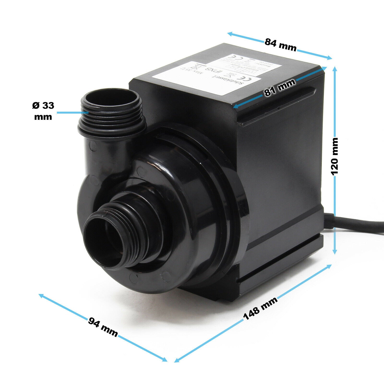 Pompa per laghetto con filtraggio Koi 7000 litri all'ora 50 watt 16_0002081