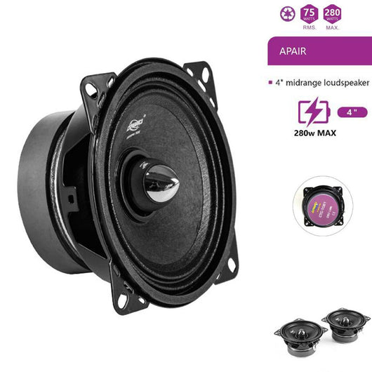 COPPIA CASSE AUTO ALTOPARLANTE AUDIO 12,8 CM 75W RMS 280W MAX SPEAKER CTC-1081