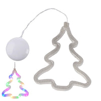 ALBERO NATALE LUMINOSO LED LUCE RGB PORTA FINESTRA VENTOSA ADDOBBI