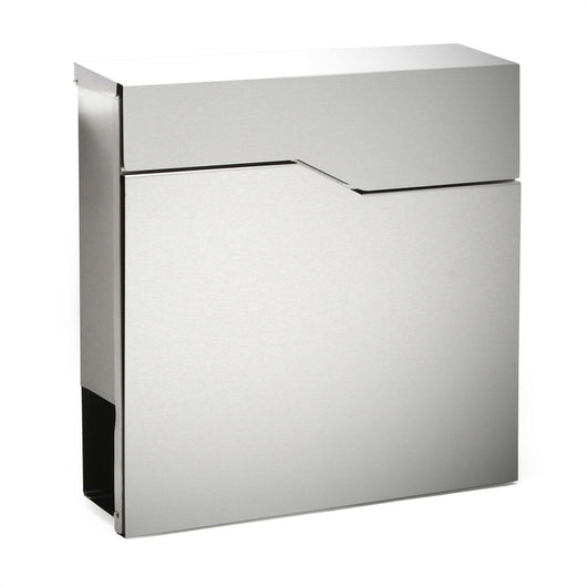 Cassetta postale di design in acciaio inox scomparto per giornali montante in acciaio inox argento 16_0000094