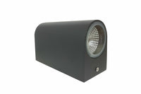 APPLIQUE DOPPIO LED 10W NERO LAMPADA LUCE FREDDA PARETE UP DOWN FARETTO ESTERNO