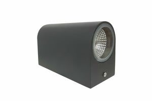 APPLIQUE DOPPIO LED 10W NERO LAMPADA LUCE FREDDA PARETE UP DOWN FARETTO ESTERNO