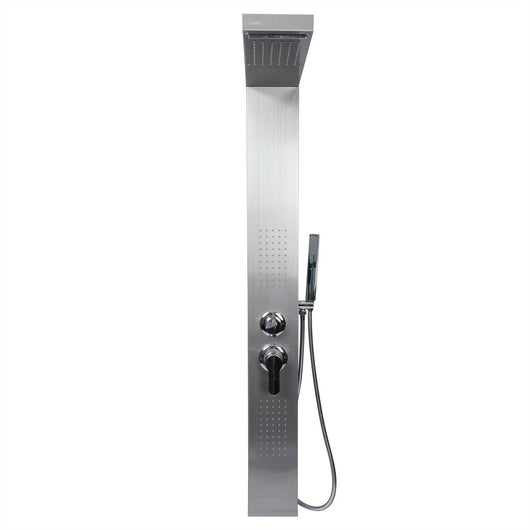 Doccia da giardino a pioggia a parete in acciaio inox 130 cm con ugelli idromassaggio getto pioggia 16_0002769