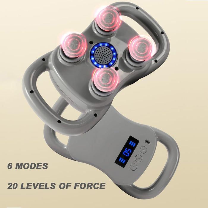 PISTOLA MASSAGGIO PERCUSSIONE A 4 TESTE SCHIENA GAMBE COLLO ALLEVIA IL DOLORE