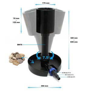 Schiumatoio per laghetto in piedi csp-40 Schiumatoio da 40 m² raccogli foglie per laghetto koi 16_0002705