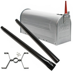 Cassetta postale americana argento Piedino di supporto per posta design americano 16_0000332