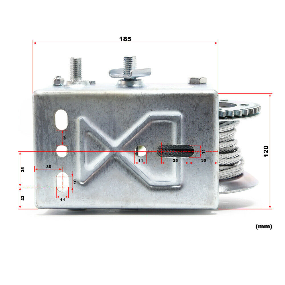 Verricello manuale da alaggio 900kg 10 m 4:1/8:1 garage officina Attrezzi fai da te 16_0000520