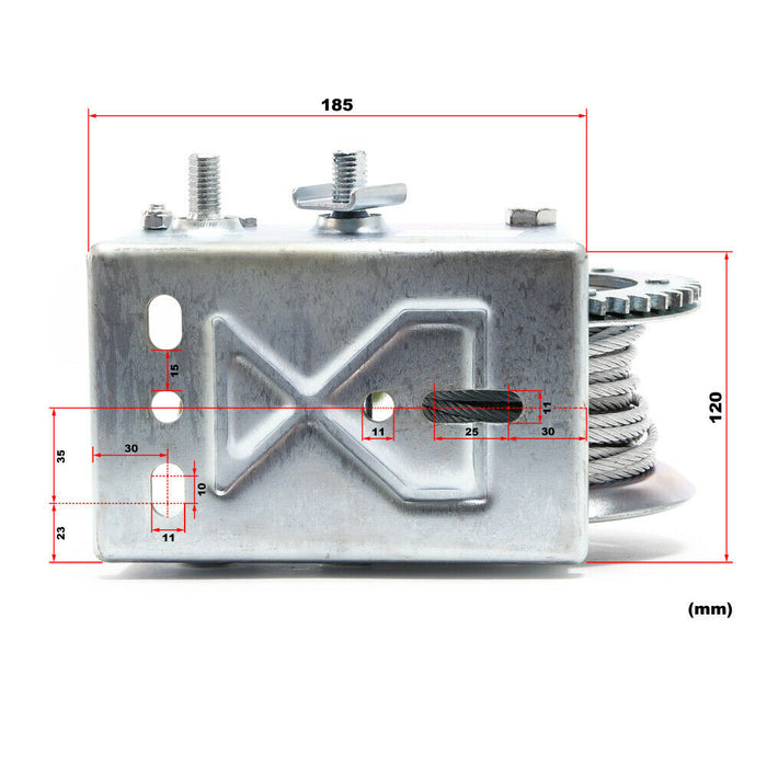Verricello manuale da alaggio 900kg 10 m 4:1/8:1 garage officina Attrezzi fai da te 16_0000520