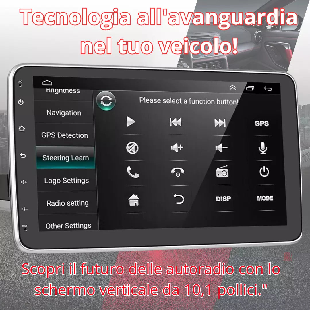 Autoradio Android 1 Din, Radio Carplay Wireless con schermo touch da 10,1 Pollici