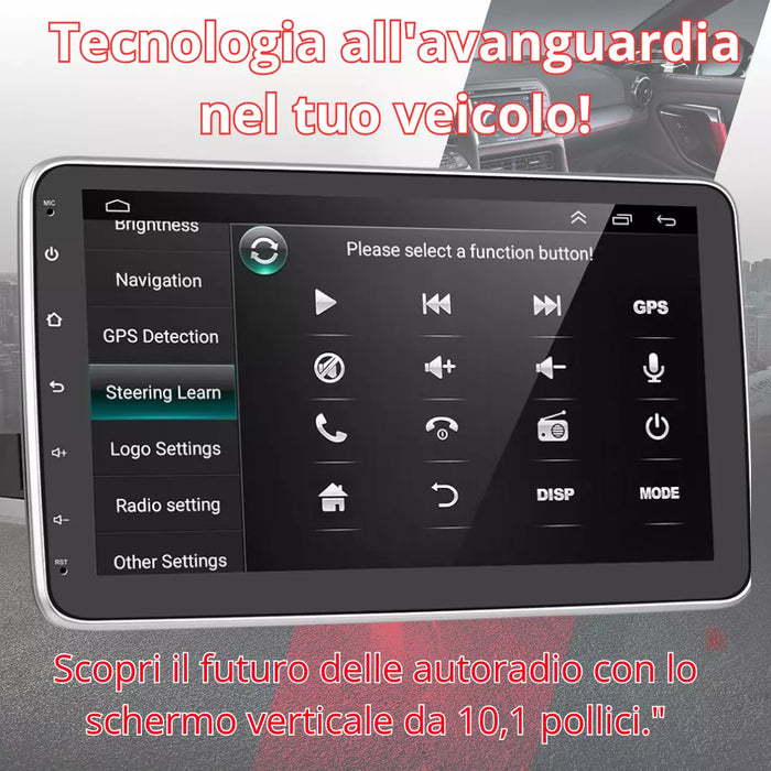 Autoradio Android 1 Din, Radio Carplay Wireless con schermo touch da 10,1 Pollici