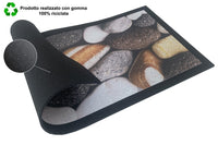 Zerbino Ingresso 40X70 cm Gomma Sostenibile Antiscivolo Pietre Mosaico Maioliche DIS_E