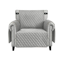 Copri Poltrona Impermeabile Tasche Laterali Proteggi Poltrona Antimacchia Antiscivolo 1 Posto Grigio