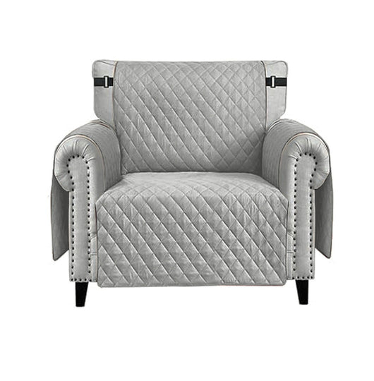 Copri Poltrona Impermeabile Tasche Laterali Proteggi Poltrona Antimacchia Antiscivolo 1 Posto Grigio