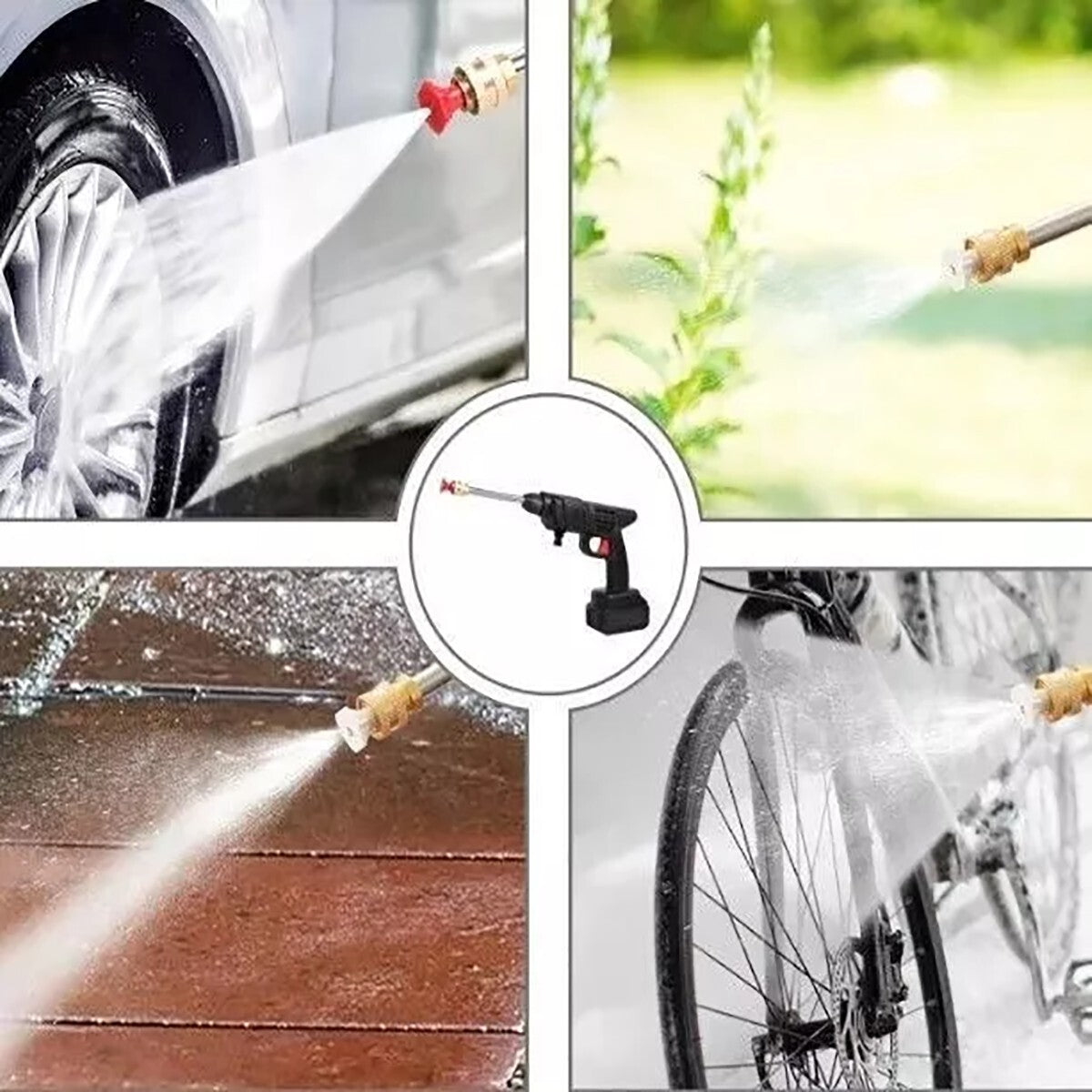 IDROPULITRICE PISTOLA PORTATILE BATTERIA PRESSIONE LAVAGGIO AUTO 48V