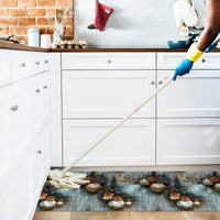 Tappeto Cucina Natale Antimacchia 51x190 cm Campanelle Palle Di Natale Antiscivolo Lavabile